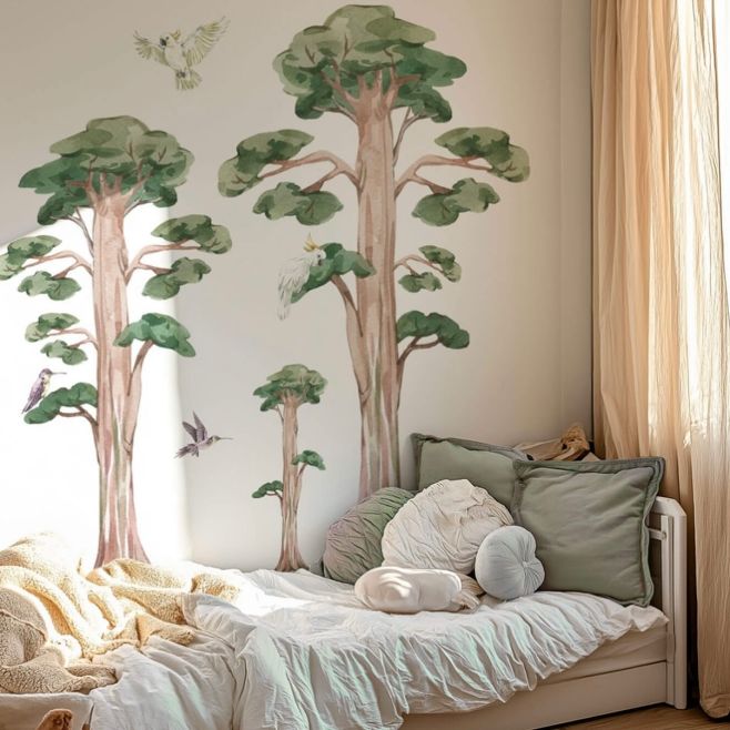 Stromy 🌲🌳🌴🪾jsou jedny z nejoblíbenějších samolepek 💚🤎 v interiéru udělají obrovskou parádu 💫 Samolepky aplikujte na suché,...